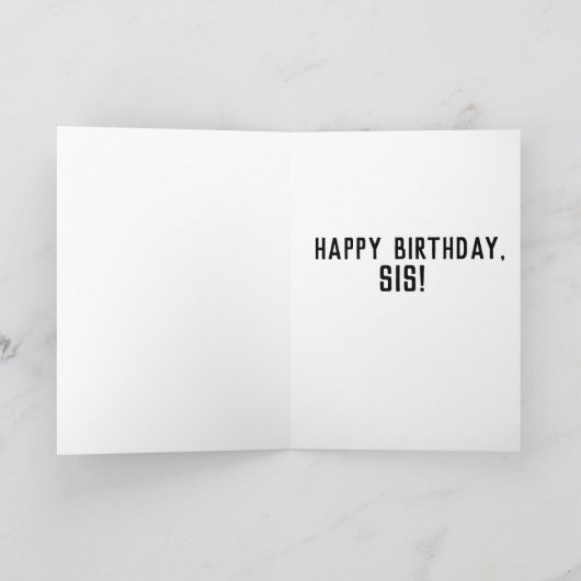 CARTE D'ANNIVERSAIRE VINTAGE SOEUR (Intérieur)