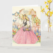 Carte d'anniversaire vintage Southern Belle (Fleur jaune)