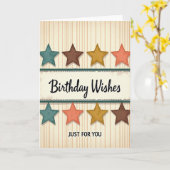 Carte d'anniversaire Vintage Star (Fleur jaune)