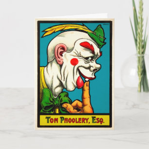 Carte d'anniversaire vintage Tom Phoolery Clown