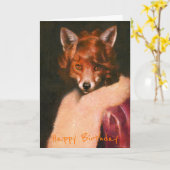 Carte d'anniversaire vintage Vixen (Fleur jaune)