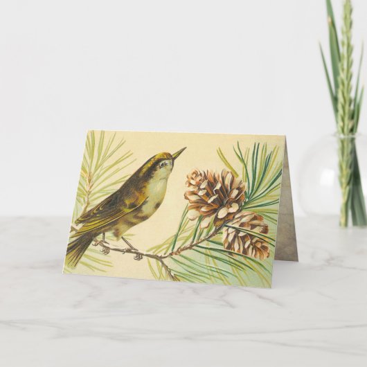 Carte d'anniversaire vintage Wren (Devant)