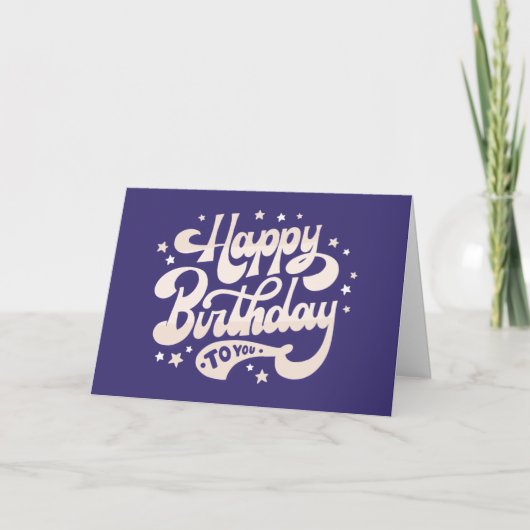 Carte d'Anniversaire Violet (Devant)