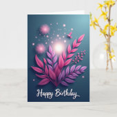 Carte d'anniversaire Violet Bloom (Fleur jaune)