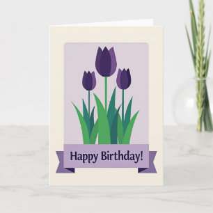 Carte d'anniversaire Violet Blooms