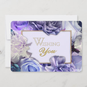 Carte d'anniversaire Violet Blue Rose Secret Garde