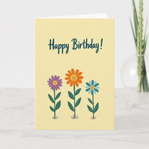 Carte d'anniversaire violet chaud