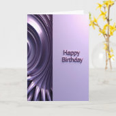 Carte d'anniversaire Violet Ripple (Fleur jaune)