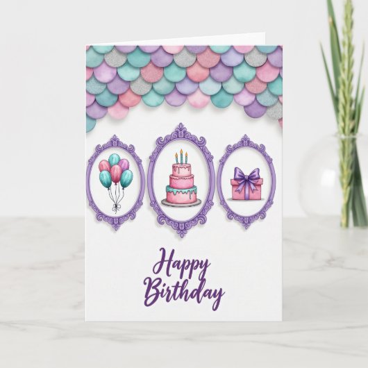 Carte d'anniversaire Violet Royale (Devant)