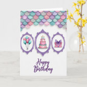 Carte d'anniversaire Violet Royale (Fleur jaune)