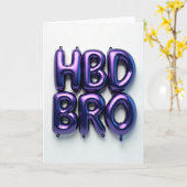 Carte d'anniversaire violet vibrant (Fleur jaune)