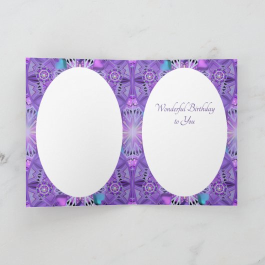 Carte d'anniversaire violet W2 (Intérieur)