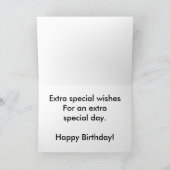 Carte d'anniversaire Violets (grande impression) (Intérieur)