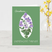 Carte d'anniversaire Violets : Personnaliser : Sal (Fleur jaune)