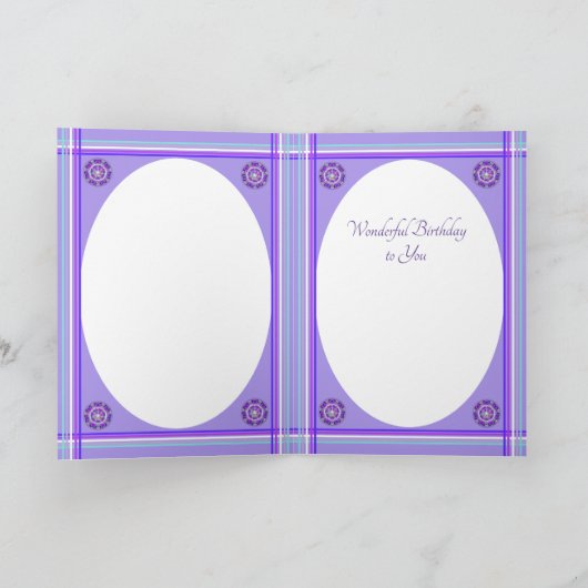 Carte d'anniversaire violette W2 (Intérieur)