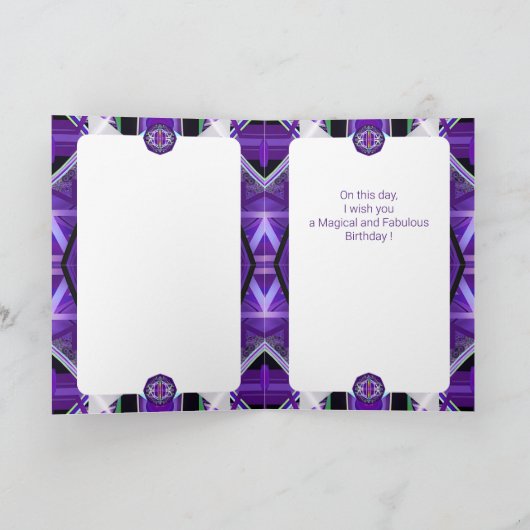 Carte d'anniversaire violette W3 (Intérieur)