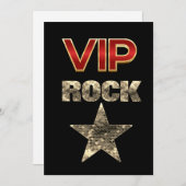 Carte d'anniversaire VIP Rock Star (Devant / Derrière)