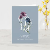 Carte d'anniversaire Virgo (Fleur jaune)