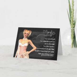 Carte d'anniversaire Virgo Gothic Zodiac