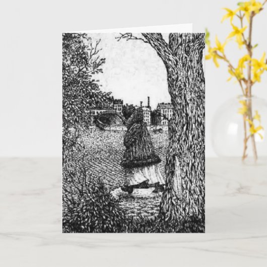 Carte d'anniversaire - visage anonyme (Fleur jaune)