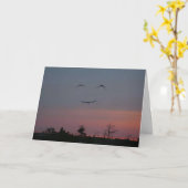 Carte d'anniversaire - Visage dans le ciel (Fleur jaune)
