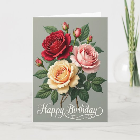Carte d'anniversaire Vivid Petal (Devant)