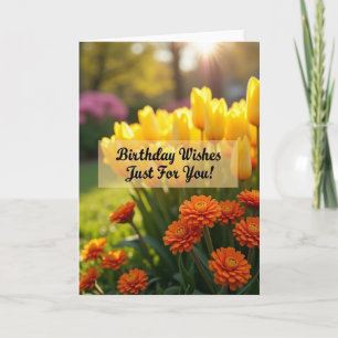 Carte d'anniversaire Vœux ensoleillés