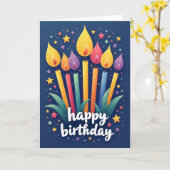 Carte d'anniversaire Vœux étoilés (Fleur jaune)