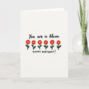Carte d'anniversaire Vœux fleuris