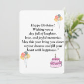 Carte d'anniversaire - Vœux joyeux, Ballons & C (Debout devant)