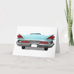 CARTE D'ANNIVERSAIRE VOITURE CLASSIQUE