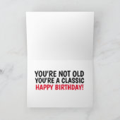 CARTE D'ANNIVERSAIRE VOITURE CLASSIQUE, CLASSIQUE  (Intérieur)