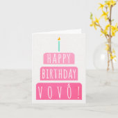 Carte d'anniversaire Vovô (Fleur jaune)