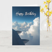 Carte d'anniversaire Vue du ciel (Fleur jaune)