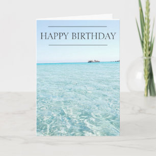 Carte d'anniversaire vue sur l'océan