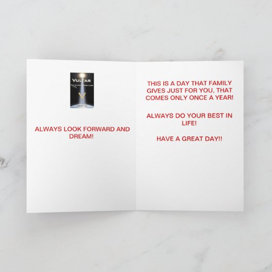 Carte d'anniversaire Vultar (Intérieur)