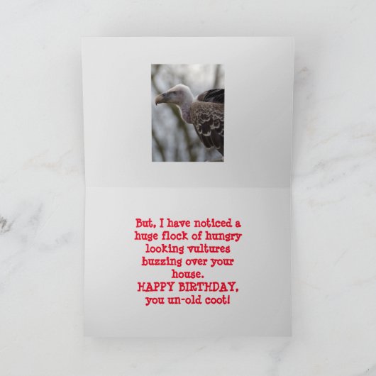CARTE D'ANNIVERSAIRE VULTURE (Intérieur)