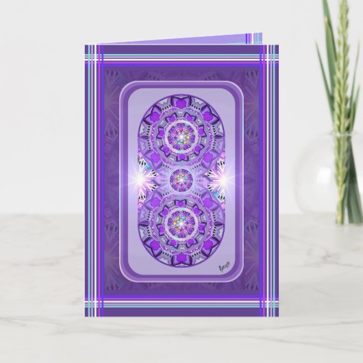 Carte d'anniversaire W2 violette (Devant)