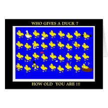 CARTE D'ANNIVERSAIRE WACKY DUCK