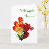 Carte d'anniversaire Wallflowers - Salutation gall (Fleur jaune)