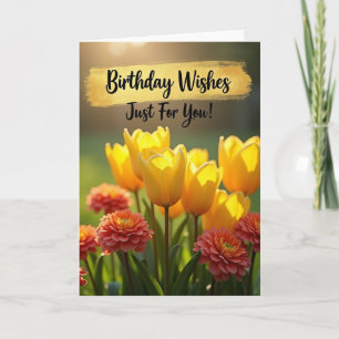 Carte d'anniversaire Warm Petals