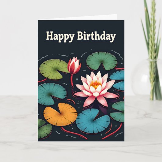 Carte d'anniversaire Water Blossom (Devant)