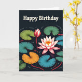 Carte d'anniversaire Water Blossom (Fleur jaune)