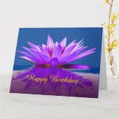 Carte d'anniversaire Water Lilly (Fleur jaune)