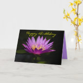 Carte d'anniversaire Water Lily (Fleur jaune)