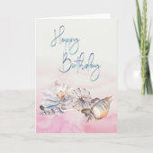 Carte d'anniversaire Watercolor Beach (Devant)