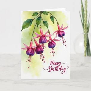 Carte d'anniversaire Watercolor Bell