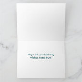 Carte d'anniversaire Watercolor Blue Flower (Intérieur)