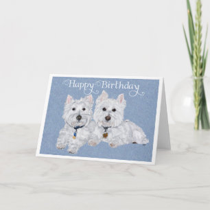 Carte d'anniversaire Westie