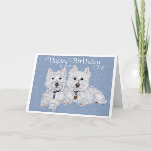 Carte d'anniversaire Westie (Devant)